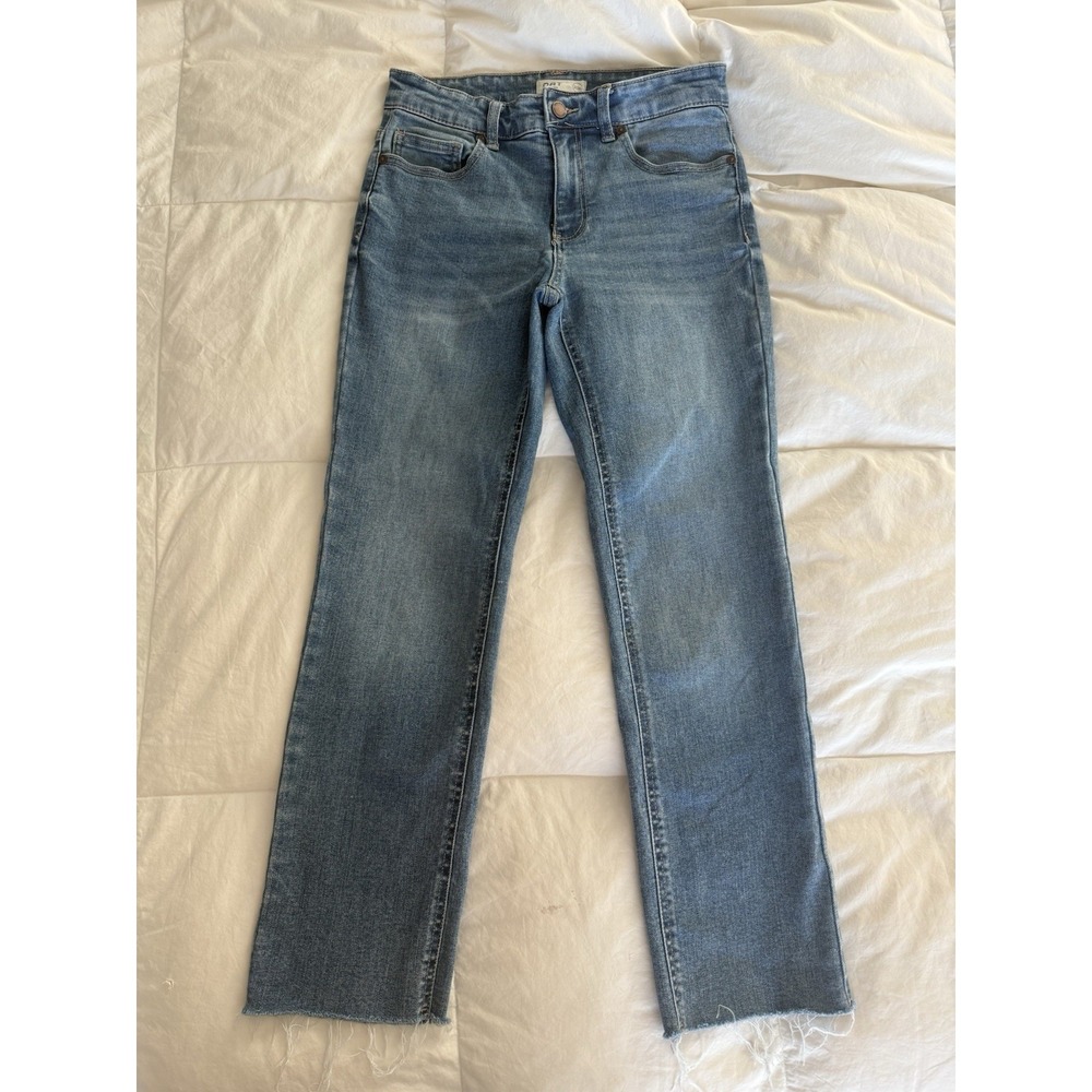 OAT New York Women's Jeans Size 2/26 Slim Straight Raw Hem & Levi's Belt Bundle